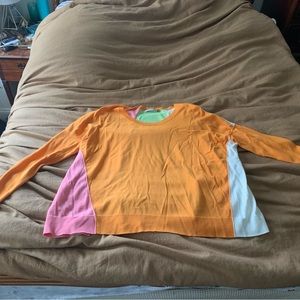 Zaket & Plover Colorblock Neon Drapey Overaize Shirt Blouse Australian Designer